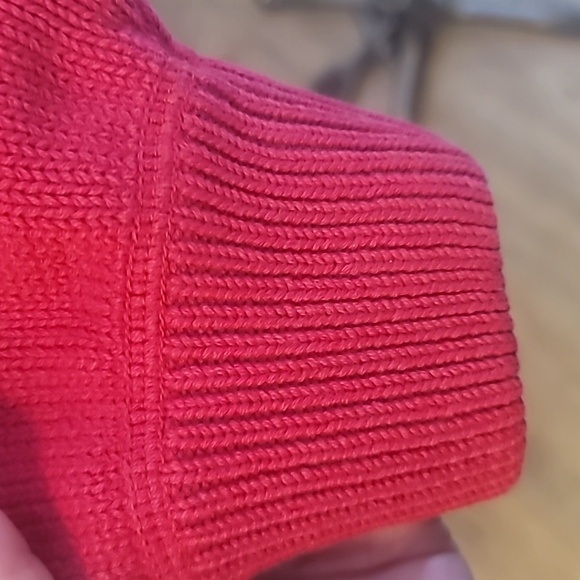 Eddie Bauer red men's sweater size large 100% cotton heavy weight crew neck - Picture 4 of 11